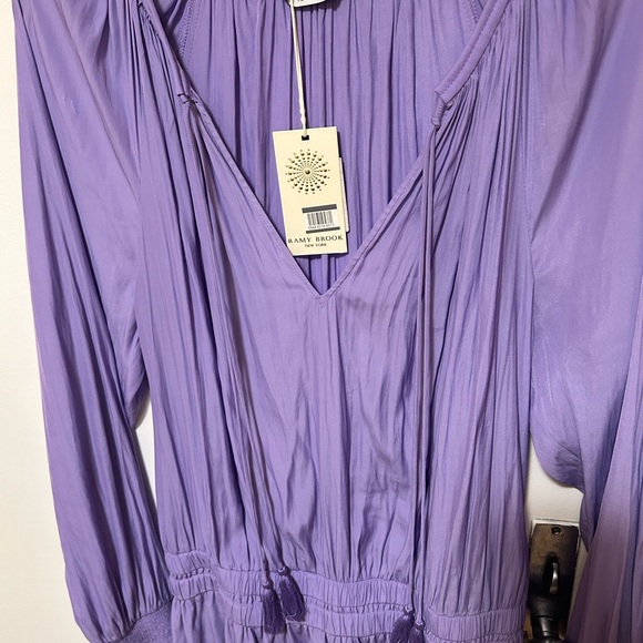 Ramy Brooks Brin tie neck dress in orchid. - Picture 7 of 7